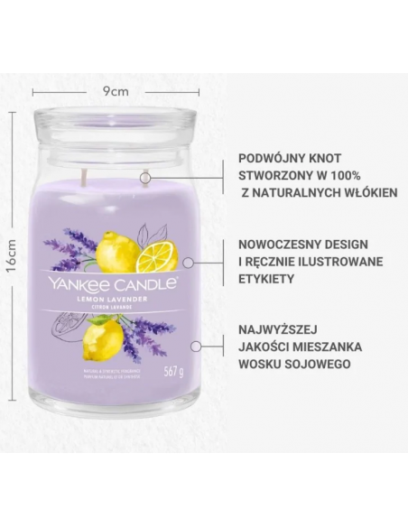 Świeca Yankee Candle LEMON LAVENDER 567 g