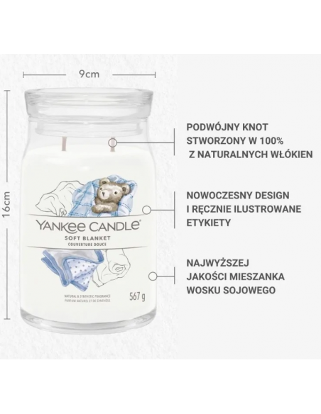 Świeca Yankee Candle SOFT BLANKET 567 g