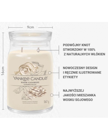 Świeca Yankee Candle WARM CASHMERE 567 g