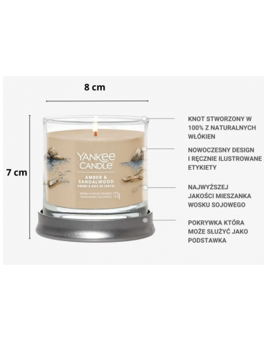 Świeca Yankee Candle AMBER & SANDALWOOD 122 g