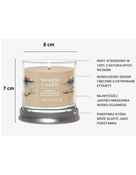 Świeca Yankee Candle AMBER & SANDALWOOD 122 g