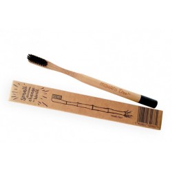 Bambusowa szczoteczka do zębów Mohani - czarna, włosie...