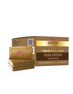 SATTVA HENNA FARBA CIEMNY BRĄZ W KOSTCE 240 g