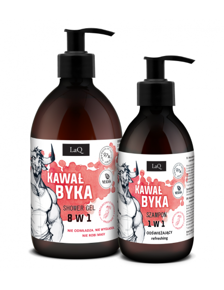 Laq Zestaw KAWAŁ BYKA żel pod prysznic 500 ml i szampon 300 ml