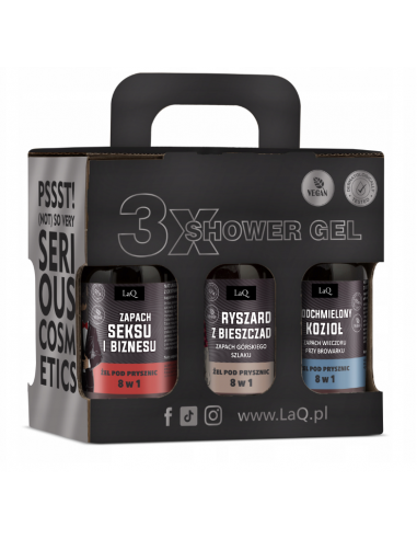 LAQ ZESTAW CZYŚCIOPAK 6-PACK 3xŻEL 3xSZAMPON...