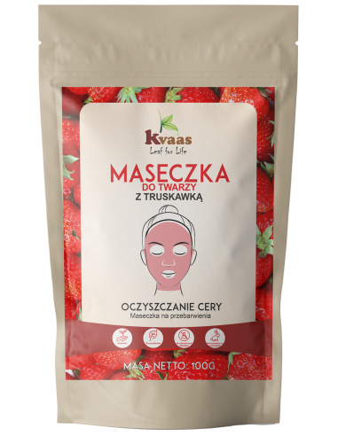 Kvaas Maseczka do twarzy z truskawką 100g