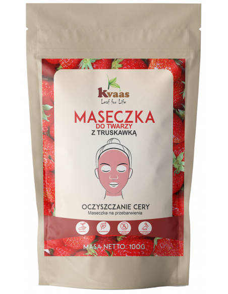 Kvaas Maseczka do twarzy z truskawką 100g