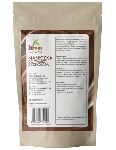 Kvaas Maseczka do twarzy z czekoladą 100g