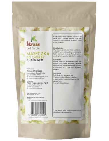Kvaas Maseczka do twarzy z jaśminem 100g