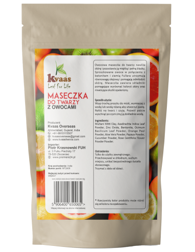 Kvaas Maseczka do twarzy z owocami 100g