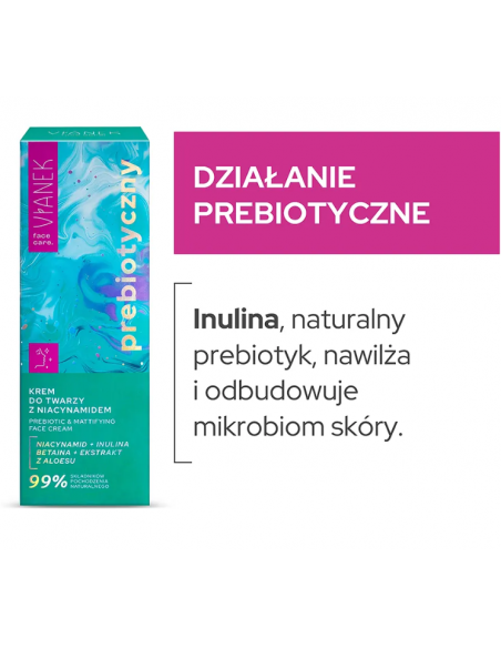 VIANEK Prebiotyczny Krem do twarzy z niacynamidem 50 ml