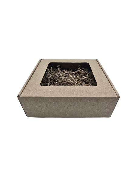 Kartonik z okienkiem + sianko na zestaw prezentowy 20x20x7.5 opakowanie na prezent