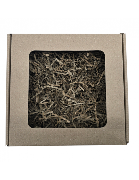 Kartonik z okienkiem + sianko na zestaw prezentowy 20x20x7.5 opakowanie na prezent