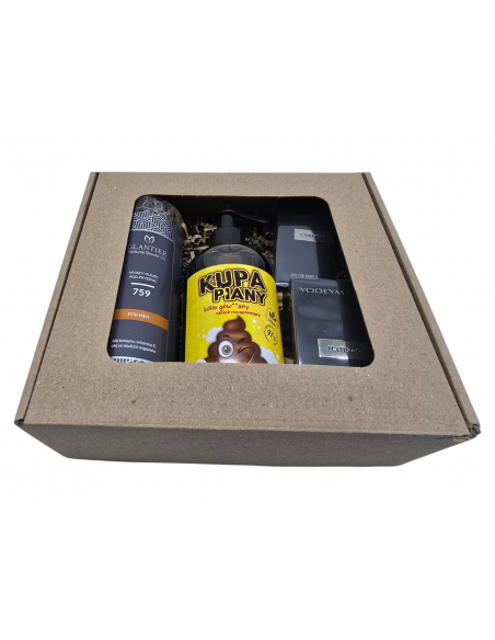 Zestaw prezentowy Yodeyma Caribbean i Platinum 15ml Glantier olejek 759 400ml Najs szampon kupa piany 300ml