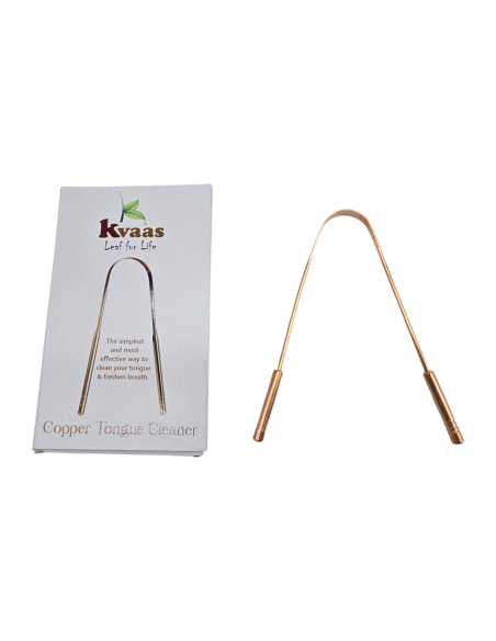 KVAAS MIEDZIANY CZYŚCIK SKROBAK DO CZYSZCZENIA JĘZYKA