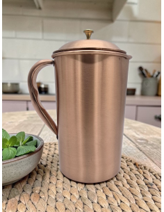 KVAAS MIEDZIANY DZBANEK GŁADKI NA WODĘ 1500 ML 2