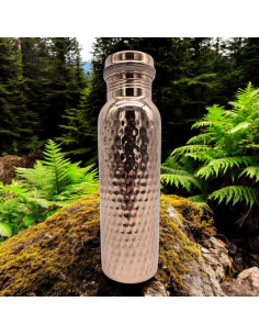 Miedziana butelka młotkowana na wodę 900ml 2