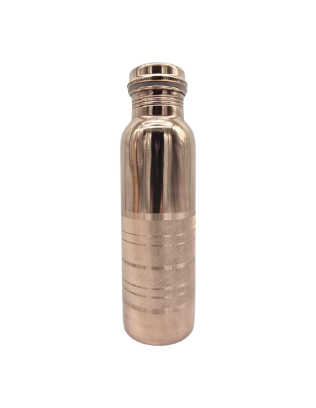 KVAAS Miedziana butelka grawer w pasy na wodę 700ml