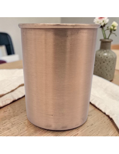 Kvaas miedziany gładki kubek szklanka na wodę 250ml 2