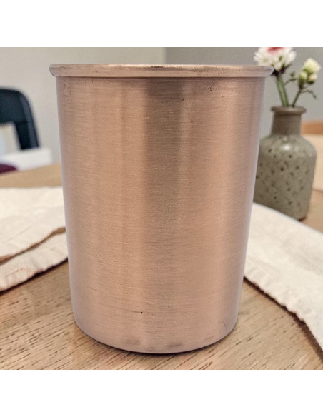 Kvaas miedziany gładki kubek szklanka na wodę 250ml