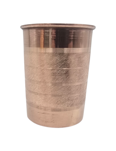 Kvaas miedziany kubek w pasy szklanka na wodę 250ml