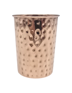Kvaas miedziany kubek młotkowany szklanka na wodę 250ml