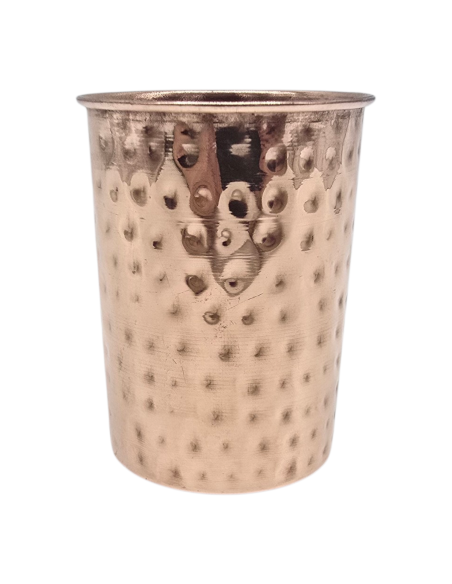 Kvaas miedziany kubek młotkowany szklanka na wodę 250ml