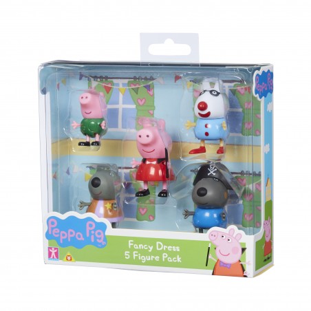 ŚWINKA PEPPA PIĘKNE STROJE PEPPY - 5 FIGUREK W OPAKOWANIU