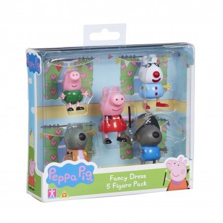 ŚWINKA PEPPA PIĘKNE STROJE PEPPY - 5 FIGUREK W OPAKOWANIU