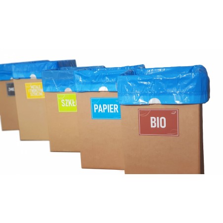 Binco naklejki na pojemniki do segregacji odpadów śmieci