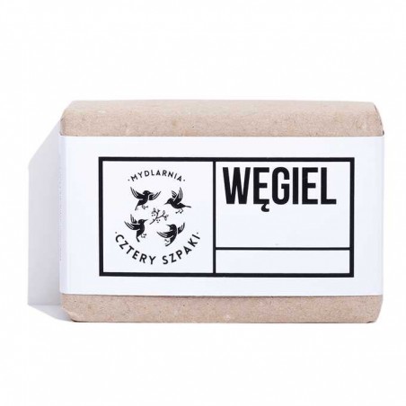 MYDLARNIA CZTERY SZPAKI Mydło Węglowe 110g z aktywnym węglem do cery trądzikowej