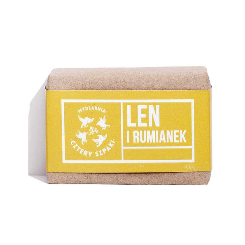 MYDLARNIA CZTERY SZPAKI MYDŁO LEN I RUMIANEK 110 g