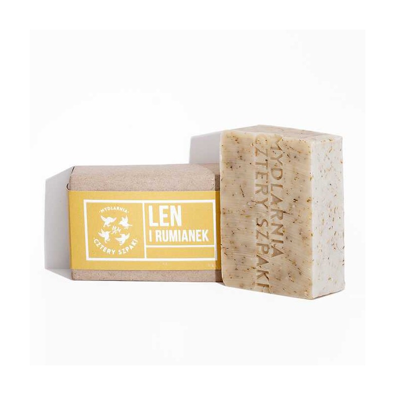 MYDLARNIA CZTERY SZPAKI MYDŁO LEN I RUMIANEK 110 g