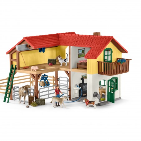Schleich 42407 Duża Farma + Figurki + akcesoria
