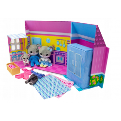 TINY TUKKINS Domek + 3 Pluszowe Myszki + Akcesoria