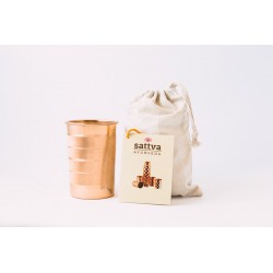 SATTVA MIEDZIANY KUBEK Z POKRYWKĄ 350 ML PASY 2