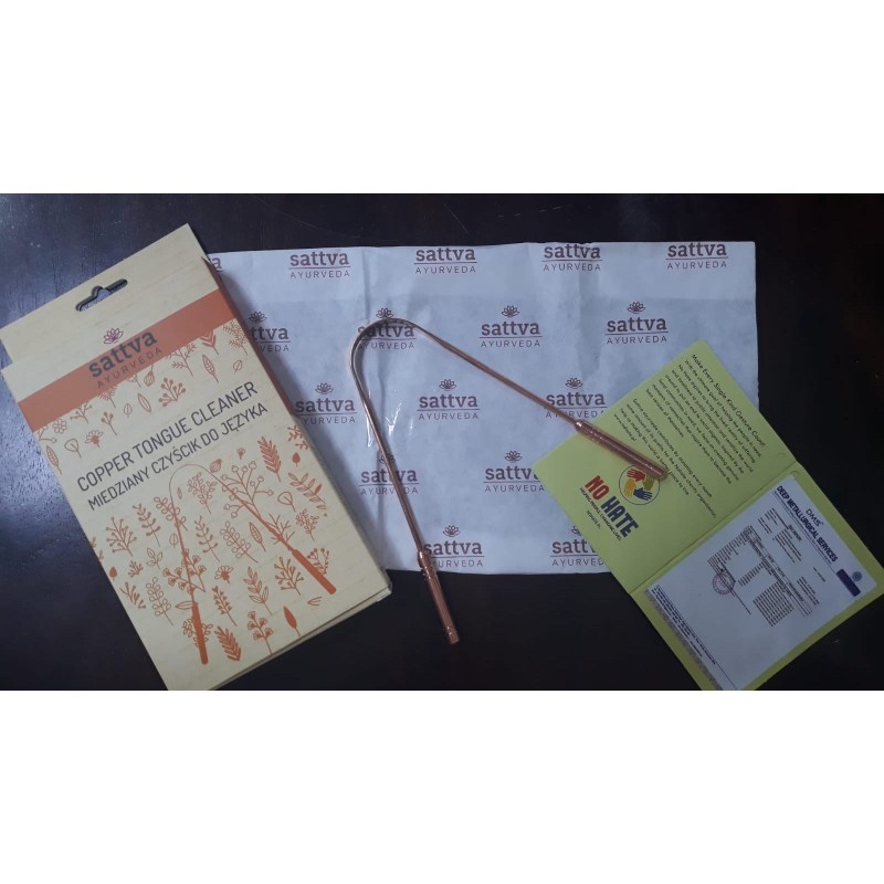 MIEDZIANY CZYŚCIK SKROBACZKA DO JĘZYKA SATTVA...