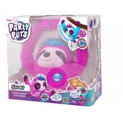 PARTY PETS INTERAKTYWNY LENIWIEC SLOWY RÓŻOWY TM TOYS