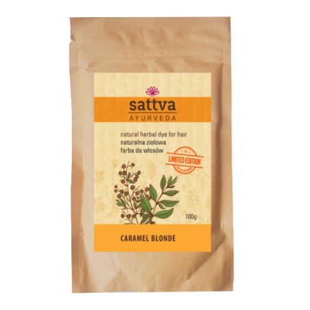 SATTVA NATURALNA FARBA ZIOŁOWA DO WŁOSÓW  KARMELOWY BLOND EDYCJA LIMITOWANA 100g