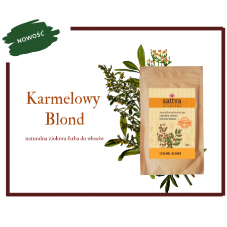 SATTVA NATURALNA FARBA ZIOŁOWA DO WŁOSÓW  KARMELOWY BLOND EDYCJA LIMITOWANA 100g