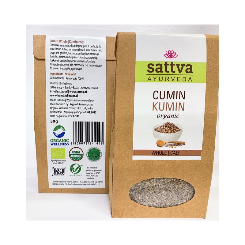 KMIN SATTVA PRZYPRAWA CUMIN CAŁA 50g