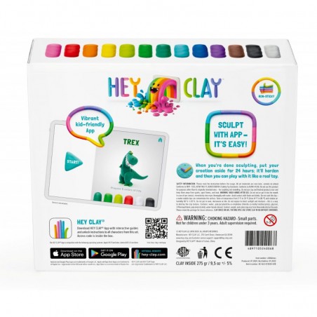 Hey Clay - Masa plastyczna Dinozaury HCLSE006