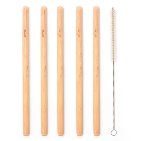 SATTVA Bambusowe słomki z czyścikiem 5 słomek +1 czyścik