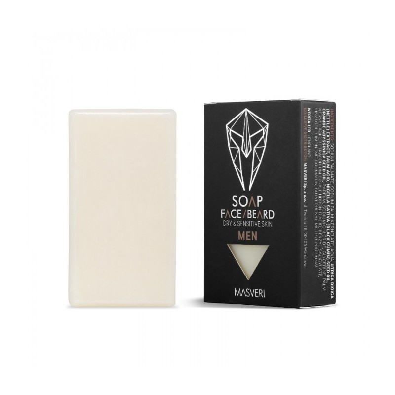 MASVERI MYDŁO TWARZ BRODA CERA SUCHA MEN 100G