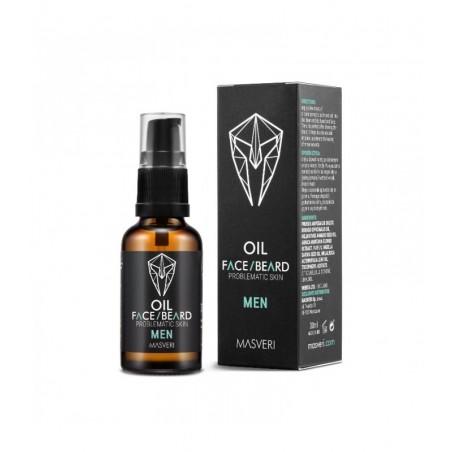 MASVERI OLEJEK DO TWARZY I BRODY DO CERY PROBLEMATYCZNEJ MEN 30ML