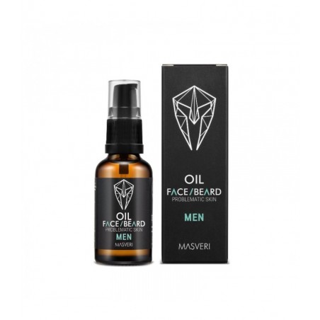 MASVERI OLEJEK DO TWARZY I BRODY DO CERY PROBLEMATYCZNEJ MEN 30ML