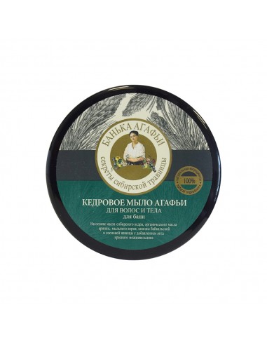 AGAFIA Mydło do ciała i włosów cedrowe 300 ml