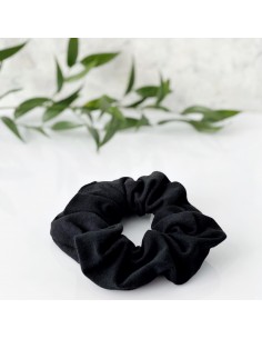 Anwen Bawełniana Scrunchie czarna gumka do włosów 2