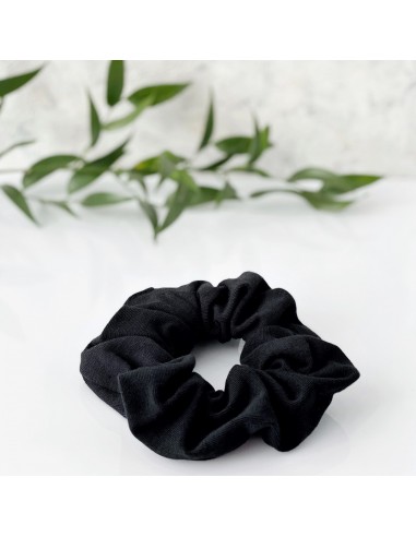 Anwen Bawełniana Scrunchie czarna gumka do włosów