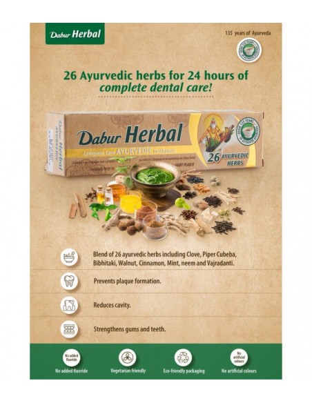 Dabur Pasta Ayurvedic Complete Care 26 Ajurwedyjskich Ziół! 100ml